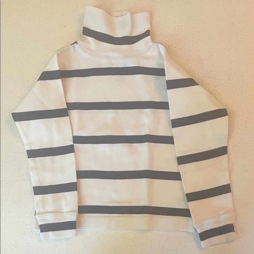Striped Cotton Turtleneck Tee Shirt